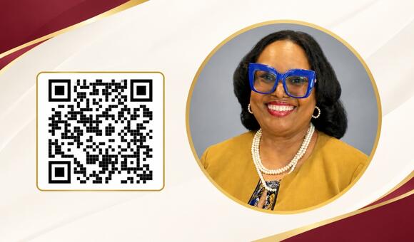 Dr. Bridget with Barcode for the event