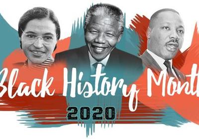 Black History Month 2020 with Famous Historical Figures in Background