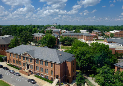 Bird view campus shot