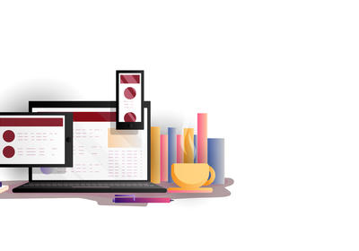 image of computer and phone screens