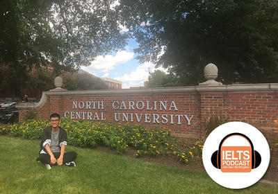 Anpin Ni in front of NCCU Entrance