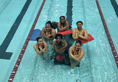 Eagles on pool