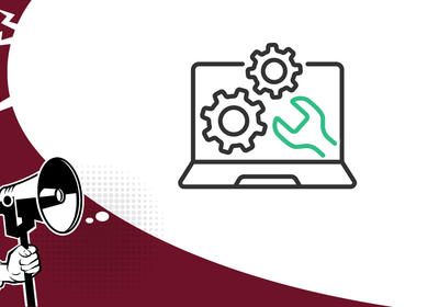 gear icon on laptop