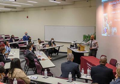 People gathered for the networking for success event