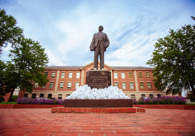 Shepard statue outside of NCCU 